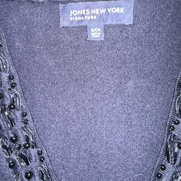 ✨ Jones New York Signature Black Cardigan - Size Small✨New without tags - Picture 6 of 6